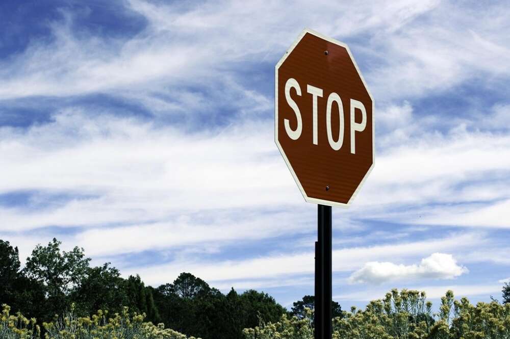 Una señal de stop
