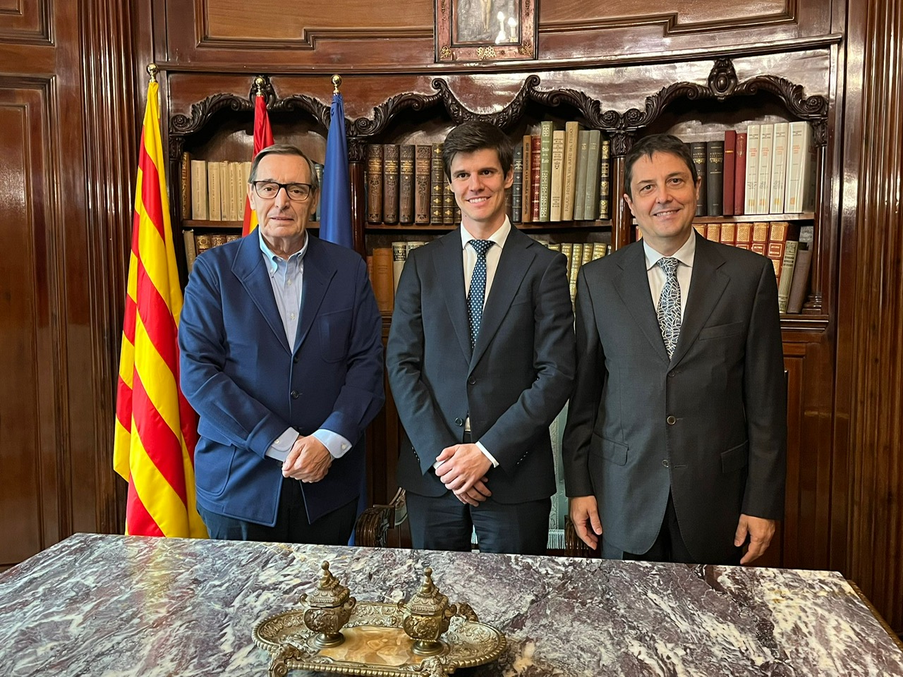 Izq Vicente Codes, presidente de la Comisión de Defensa y Seguridad Dcha Salvador Sedó, secretario técnico.