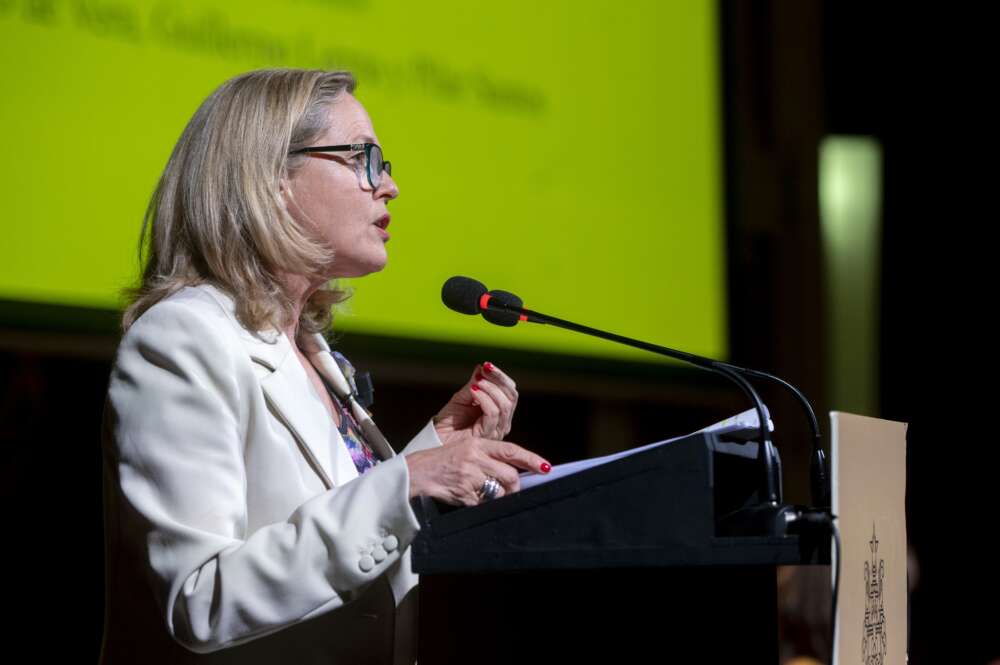 Archivo - La presidenta del Banco Europeo de Inversiones (BEI), Nadia Calviño.