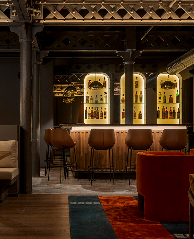 Espacio de cocktail en Juno House. Foto: Juno House.