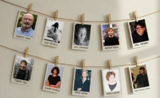 Panel fotográfico con la imagen de los principales artistas