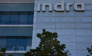 Archivo - Fachada de la sede de Indra, en Madrid (España)