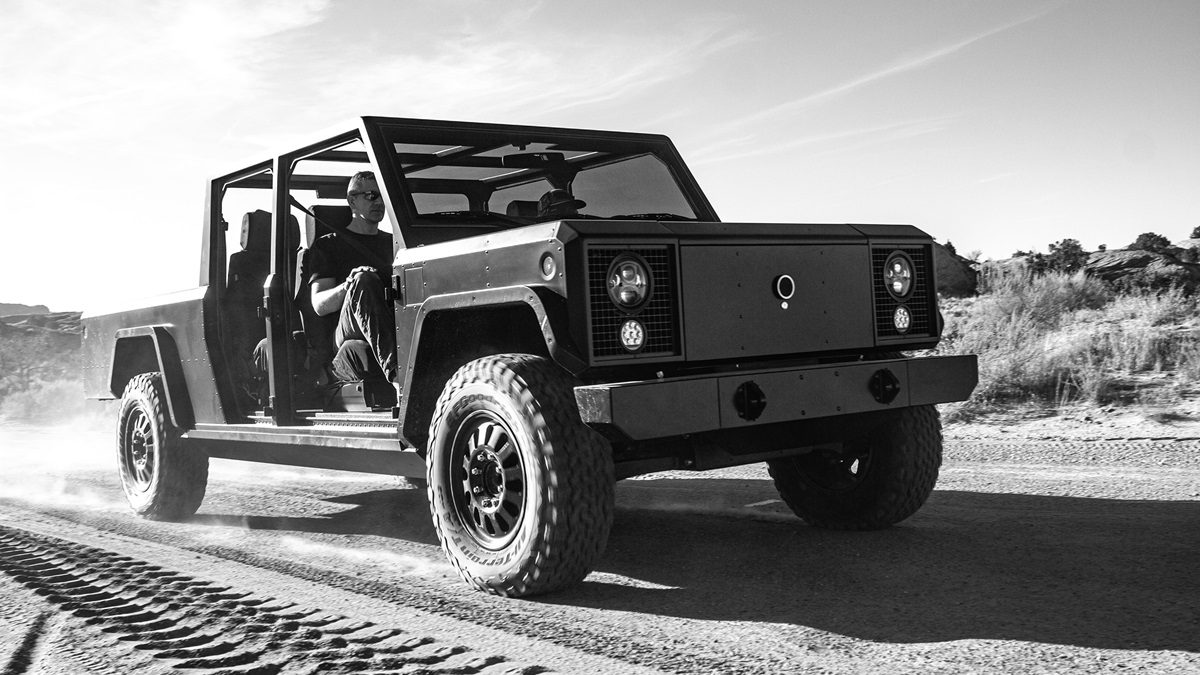 Uno de los vehículos de la marta Bollinger Motors