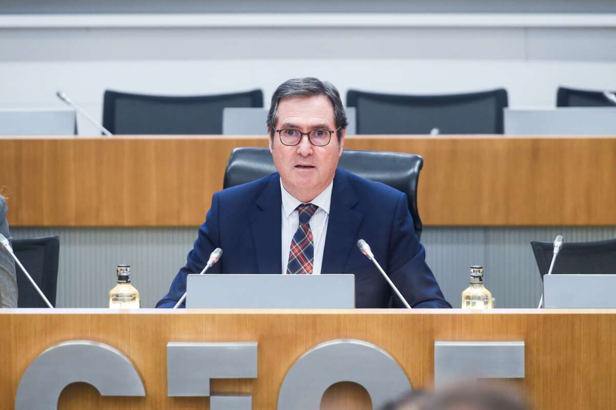 El presidente de CEOE, Antonio Garamendi. Absentismo laboral.