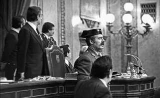 (Foto de ARCHIVO) 23 FEBRERO 1981 - MADRID, ESPAÑA: El teniente coronel de la Guardia Civil, Antonio Tejero, accede al Congreso de los Diputados durante la segunda votación de investidura de Leopoldo Calvo Sotelo como presidente del Gobierno. Europa Press / Europa Press 23F;23 F;GOLPE DE ESTADO;TEJERO;GOLPISMO;MILITAR;TRANSICIÓN ESPAÑOLA;POLÍTICA;HISTORIA;EVENTO HISTORICO;EPHISTORICAS 23/2/1981