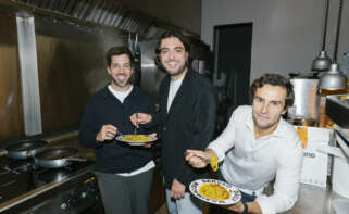 Oriol Reull, Lorenzo Redaelli y Paolo Colombo, cofundadores de Relleno. Foto: Relleno.