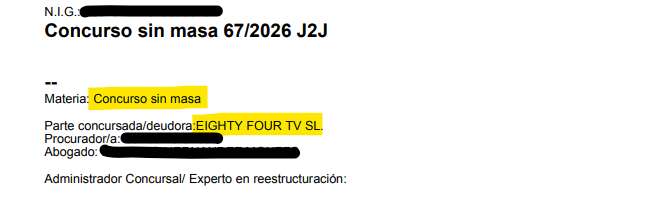 concurso de acreedores Eighty4