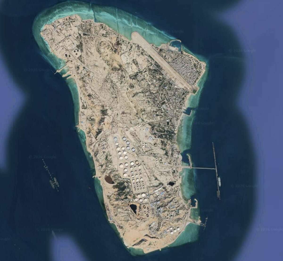 Imagen satelital de la isla de Jark