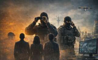 Imagen del CNI en un montaje generado por IA