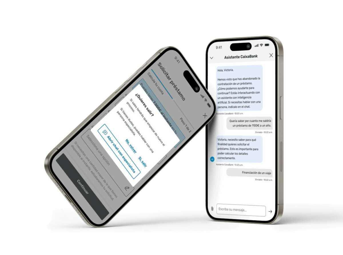 El agente IA de CaixaBank gestionará toda la gama de productos a través de web y app. Foto: CaixaBank.