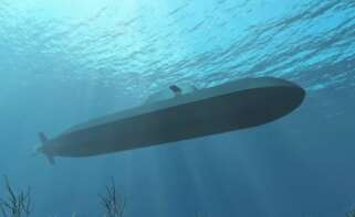 Un submarino sumergido