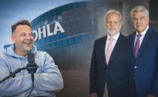 José Elías y los hermanos Amodio de OHLA en un montaje apoyado con IA