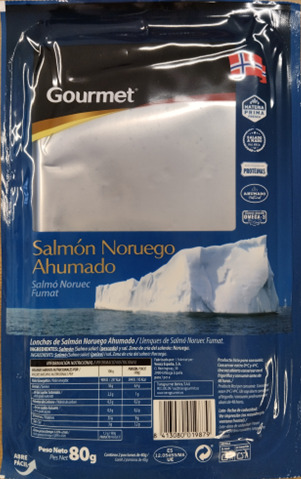 Salmón noruego ahumado de la marca Gourmet. Foto: AESAN.