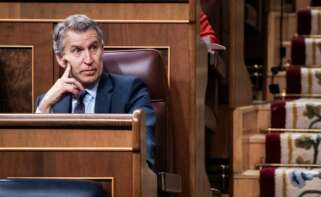 El presidente del PP, Alberto Núñez Feijóo, durante una sesión plenaria, en el Congreso de los Diputados, a 26 de marzo de 2026, en Madrid (España).