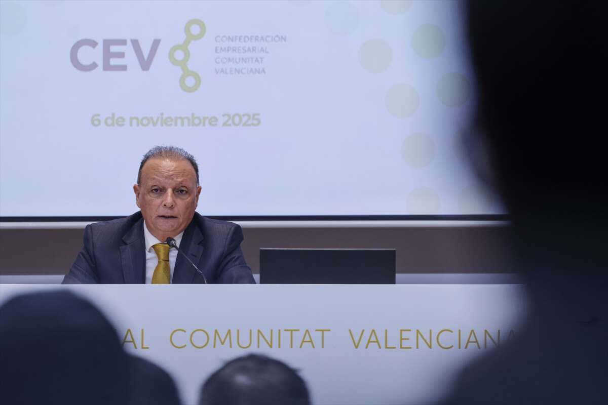(Foto de ARCHIVO)
El presidente saliente de la CEV, Salvador Navarro, durante la asamblea electoral de la CEV, a 6 de noviembre de 2025, en Valencia (España). La Asamblea Electoral elige al nuevo presidente de la CEV para los próximos cuatro años, así como a los presidentes de CEV Alicante, CEV Castellón y CEV Valencia.
Rober Solsona / Europa Press
06/11/2025 Patronal.