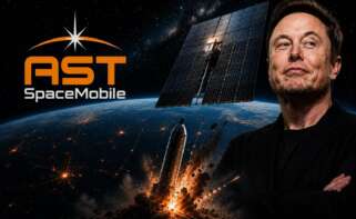Montaje de Elon Musk, AST y Starlink