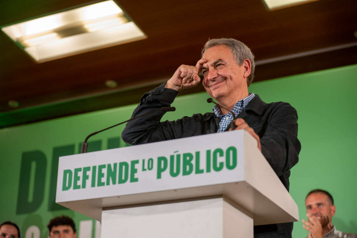 María Jesús Montero y José Luis Rodríguez Zapatero en un acto público en Jaén. Foto: Europa Press.