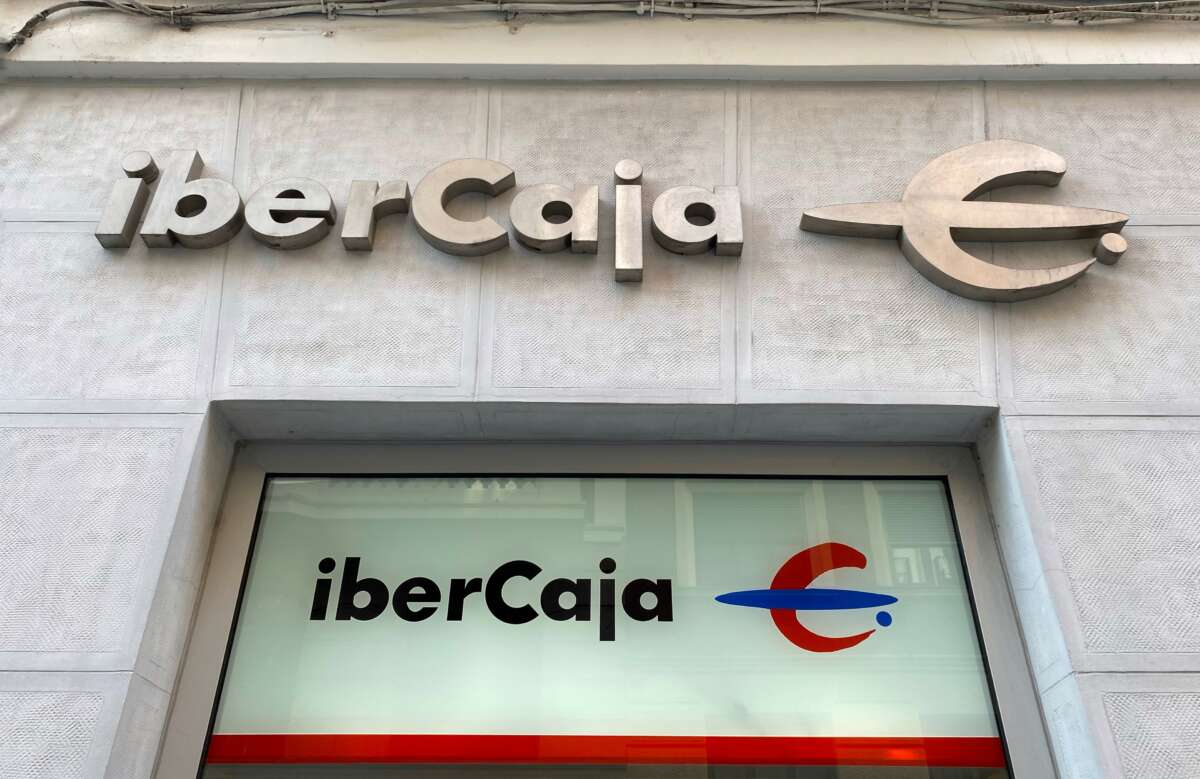 Oficina de Ibercaja, en Madrid (España). Foto: Europa Press.