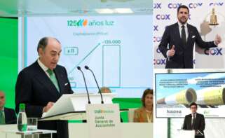 Ignacio Sánchez Galán, presidente de Iberdrola, Enrique Riquelmen, fundador de Cox Energy, y Dámaso Quintana, el 'rey del cobre'