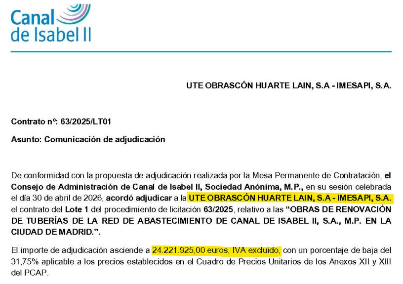 OHLA Canal de Isabel II