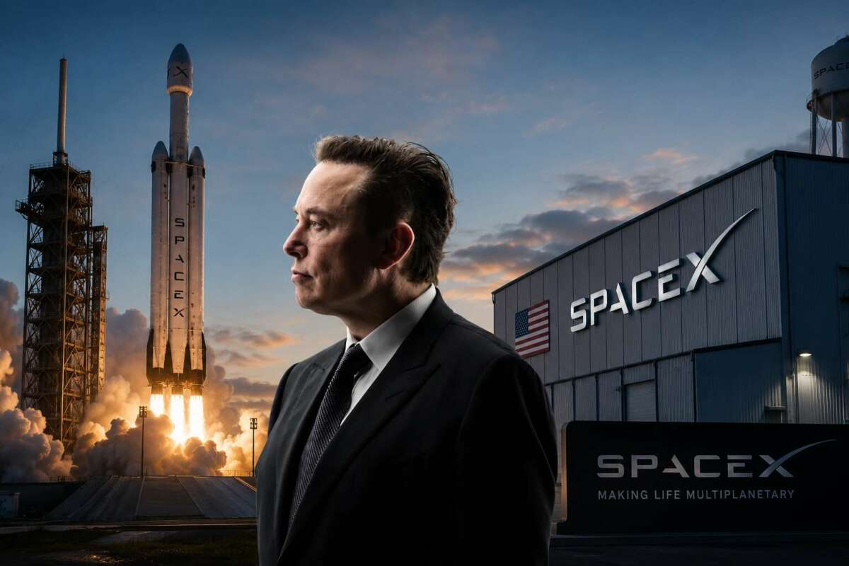 Fondos Montaje de Elon Musk y SpaceX. David Huete