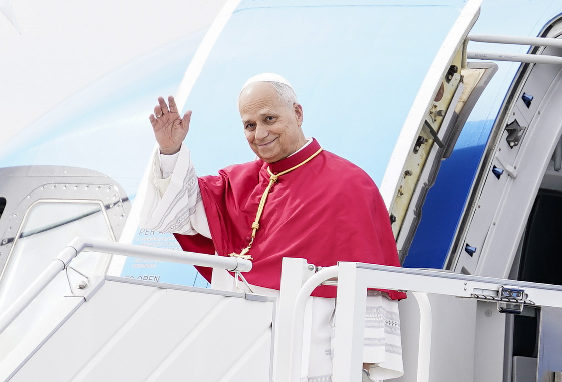 El Papa León XIV aterriza en el Aeropuerto Adolfo Suárez Madrid. Foto: A. Pérez Meca / Europa Press