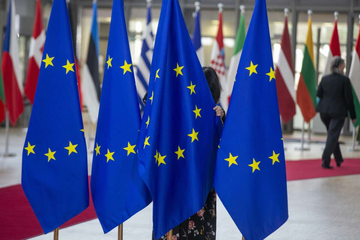 Banderas de la Unión Europea. Foto: Europa Press.