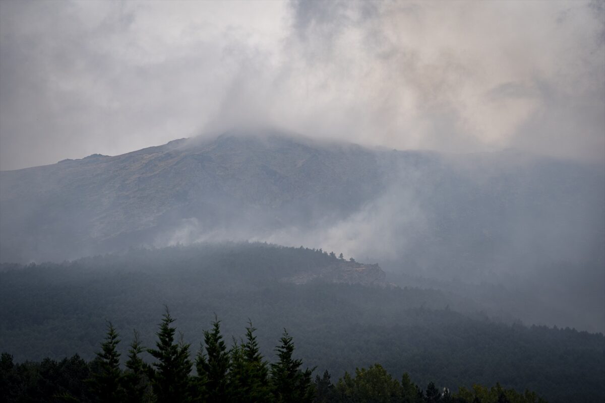 Incendio en la sierra de Segovia