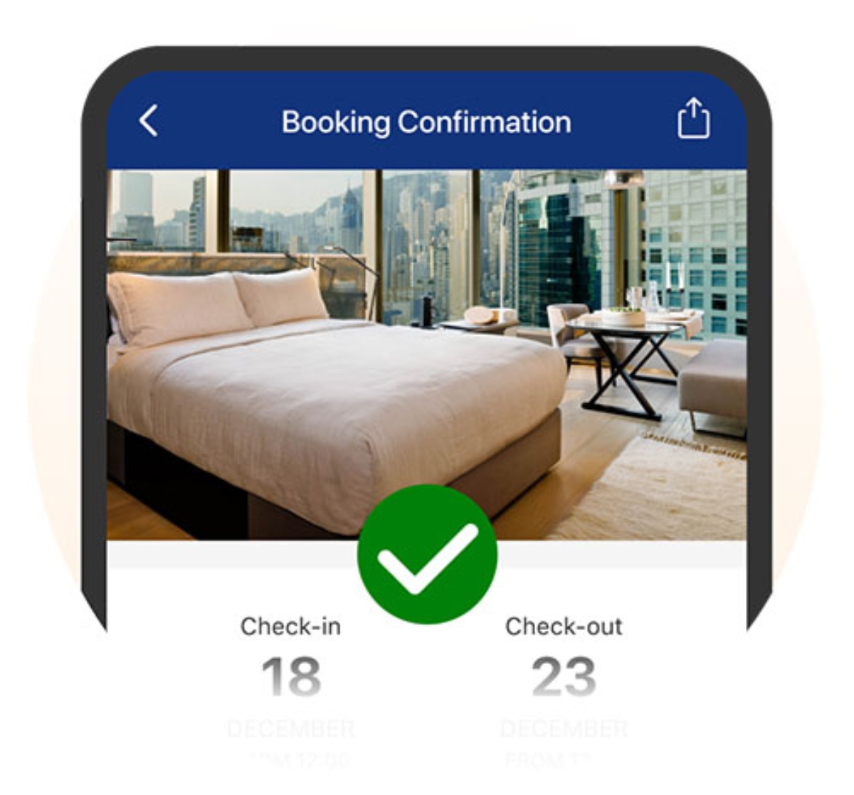Habitación de hotel ofertada en Booking