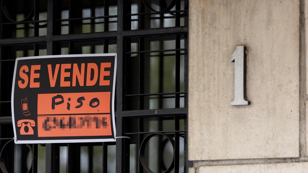 Un portal de un edificio en Madrid