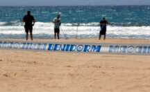 Bandera en la playa de Benidorm