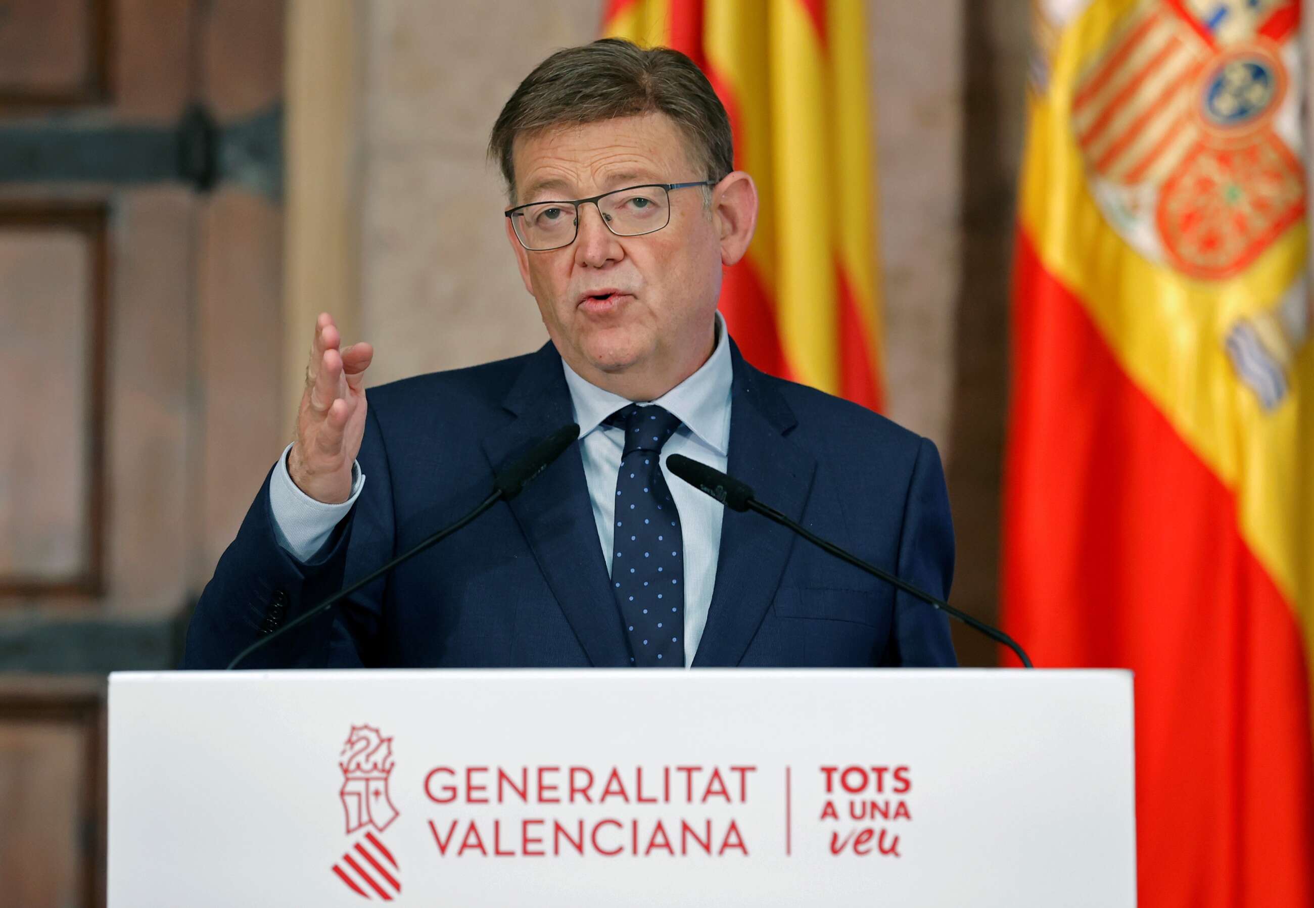 El ascenso de PP y Vox en la CV dejaría a Puig con un solo escaño de ventaja. En la imagen, el president de la Generalitat, Ximo Puig. EFE/ Juan Carlos Cárdenas