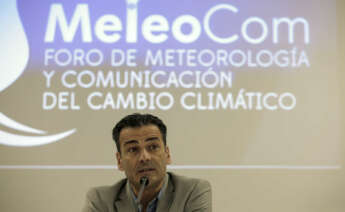 GRAFCVA9110. VALENCIA, 24/10/2022.- El director general de À Punt Media, Alfred Costa, durante la presentación del Foro Nacional de Meteorología y Comunicación del Cambio Climático, que reunirá en noviembre por primera vez a los meteorólogos de las televisiones públicas y privadas de toda España.EFE/ Ana Escobar