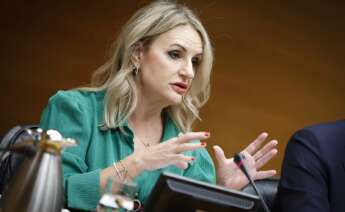 La consellera de Innovación, Industria, Comercio y Turismo, Nuria Montes durante la DANA