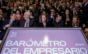 La Asociación Valenciana de Empresarios (AVE) presenta los datos de la segunda edición del Barómetro del Empresario, que determina qué aportan los empresarios a la sociedad y cómo les valora la ciudadanía, con la participación de Vicente Boluda, Lorenzo Amor, Ricard Camarena, Dolores Font, Lara Guerrero, Narciso Michavila, Toño Pons y Fernando Trías de Bes.