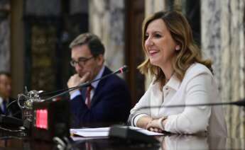 La alcaldesa de Valencia, María José Catalá, en el pleno del Ayuntamiento de Valencia. (Foto: Ayuntamiento de Valencia)