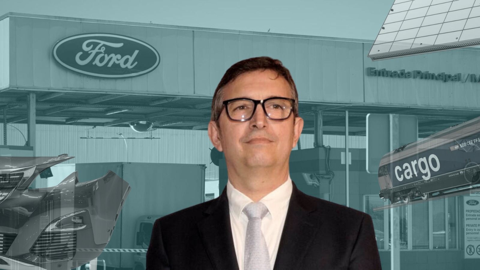 Femeval con la fábrica de Ford Almussafes