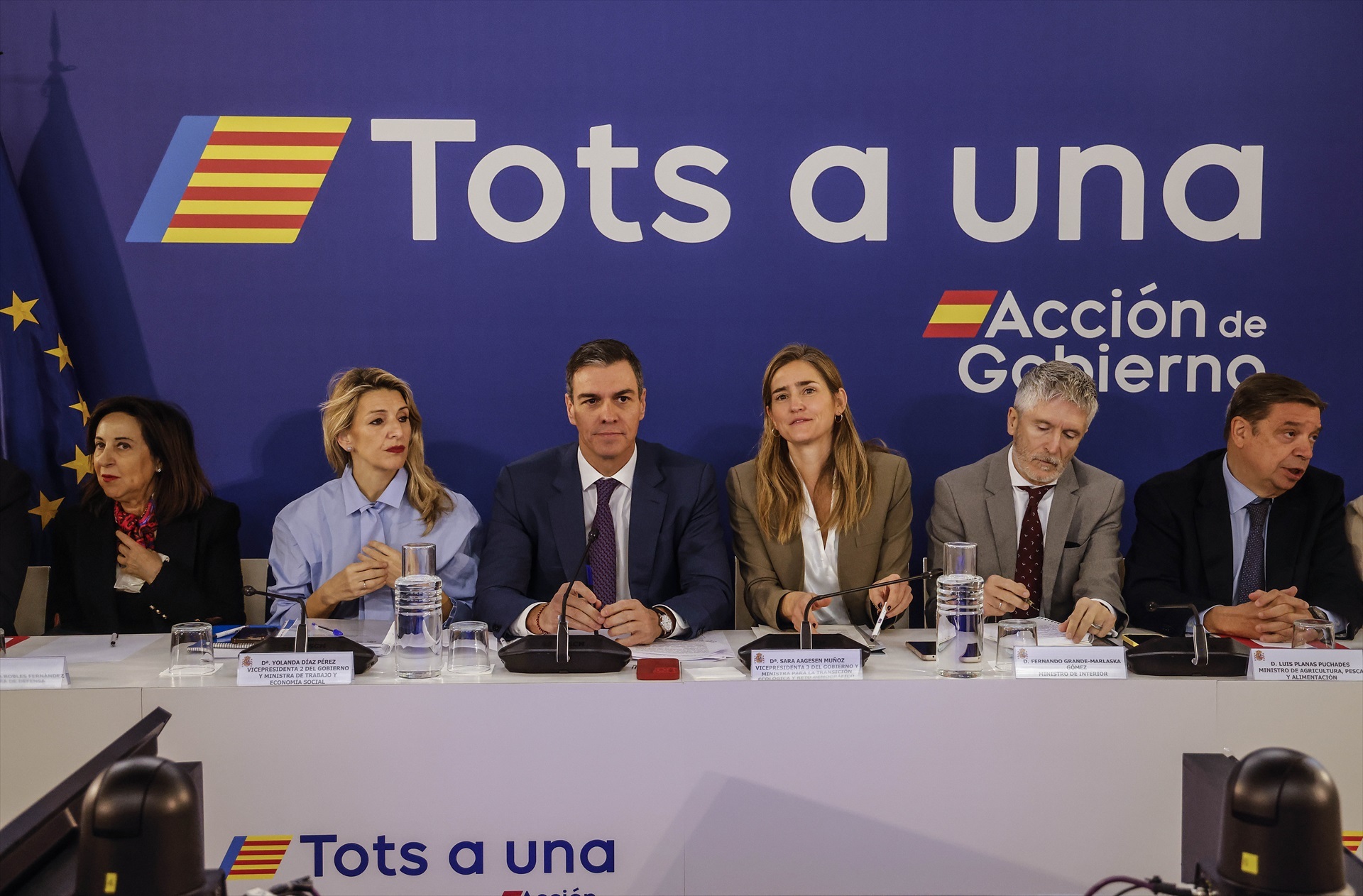 Pedro Sánchez preside la Comisión Interministerial sobre la DANA en Valencia. Rober Solsona / Europa Press