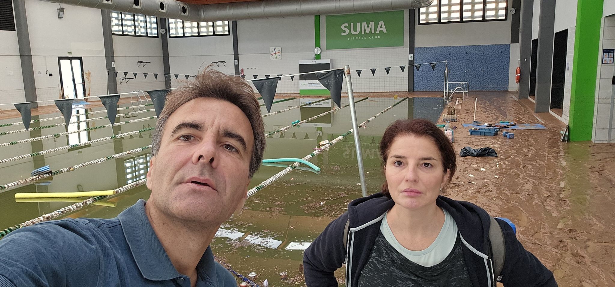 Jesús Ferrer y Hortensia Roig, en las instalaciones de SUMA Alfafar tras el paso de la DANA.