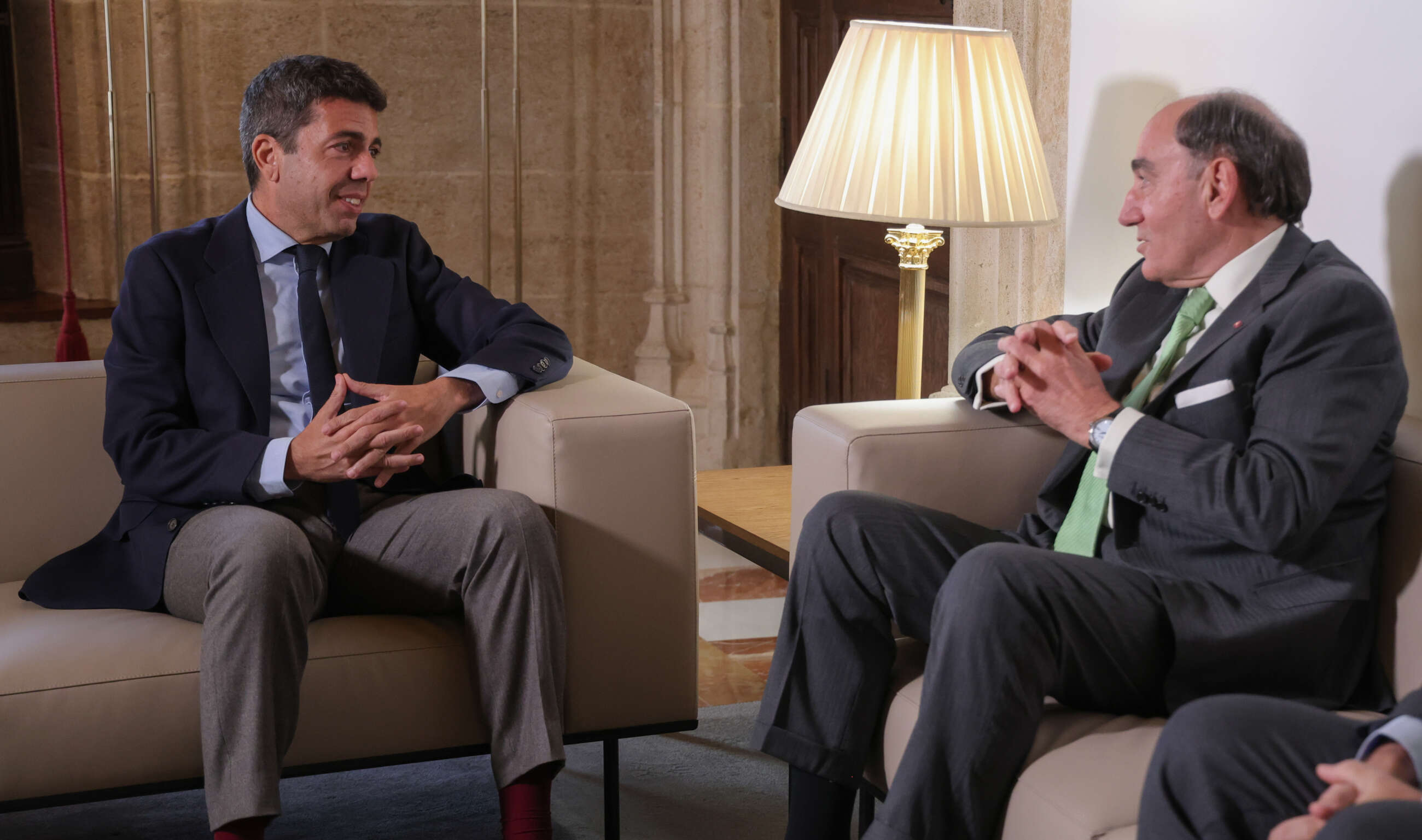 Reunión del presidente de la Generalitat, Carlos Mazón, con el presidente de Iberdrola, Ignacio Galán