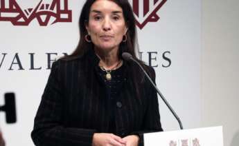 Ruth Merino, en una comparencencia en los pasillos de Les Corts