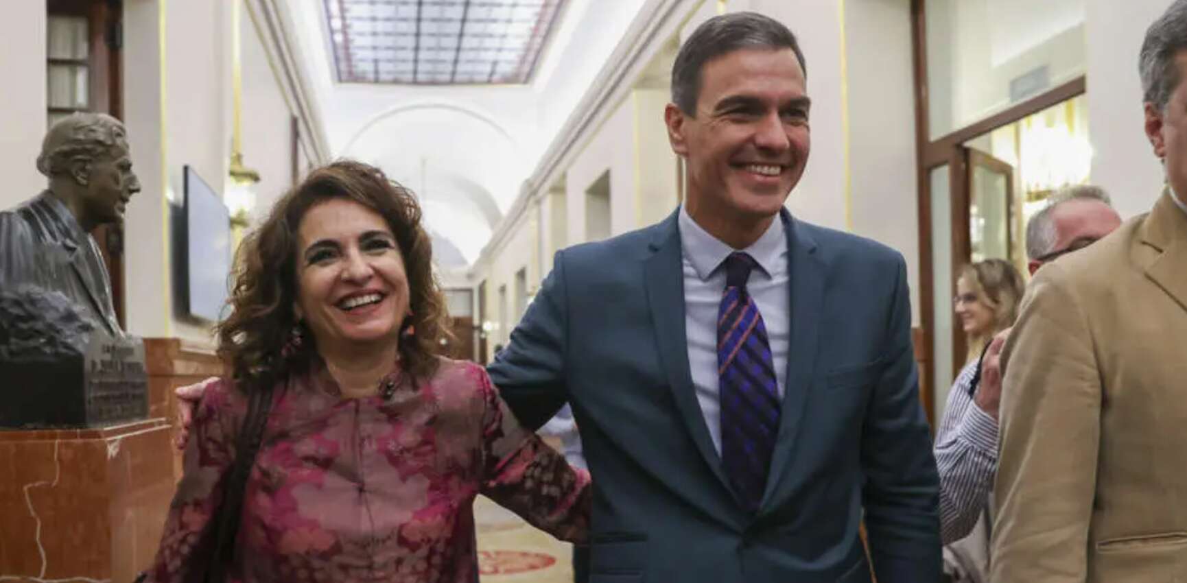 Maria José Montero junto a Pedro Sánchez