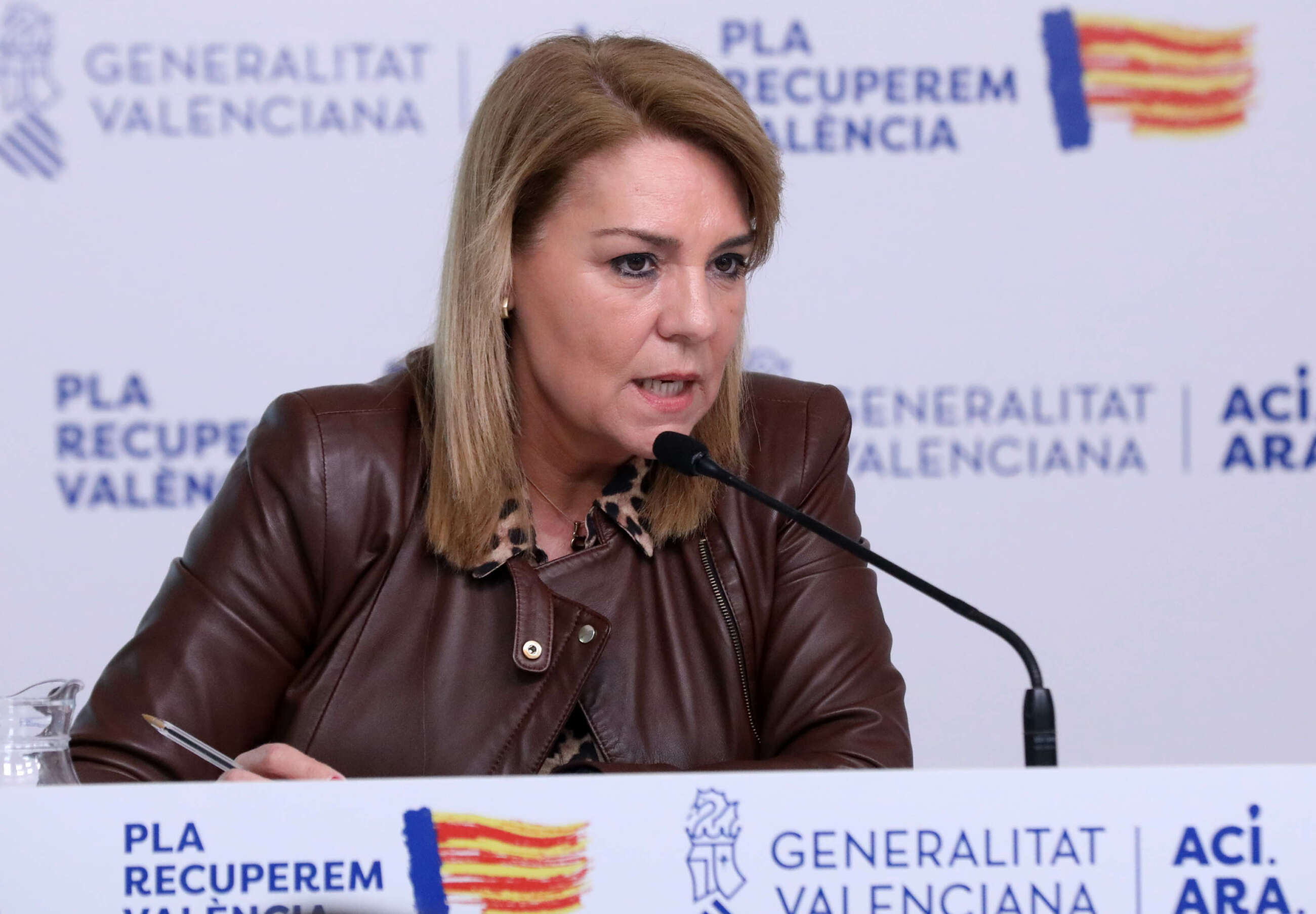 Susana Camarero, vicepresidenta y portavoz del Gobierno valenciano, en la rueda de prensa tras el pleno del Consell.