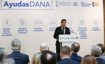 El presidente de la Generalitat, Carlos Mazón, presenta nuevas ayudas para los afectados por la DANA, entre las que se incluye el bono turístico.