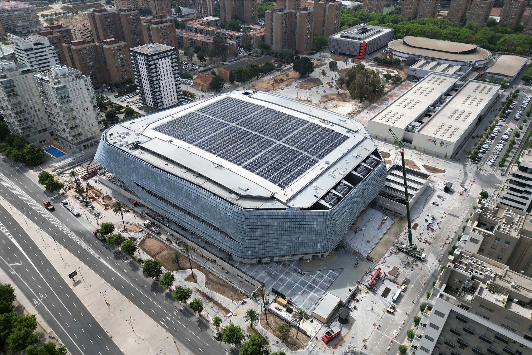 Imagen aérea del Roig Arena, el recinto promovido por Juan Roig