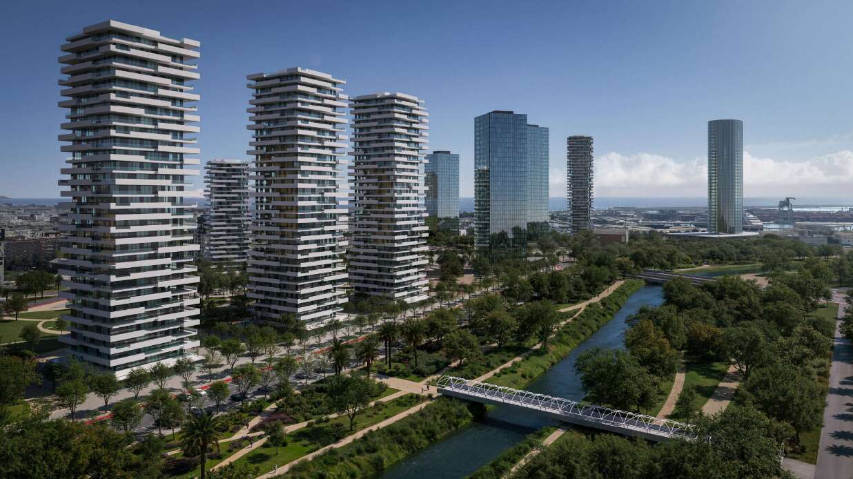 Render del proyecto del PAI del Grao de Valencia, impulsado por Atitlan y Hayfin.