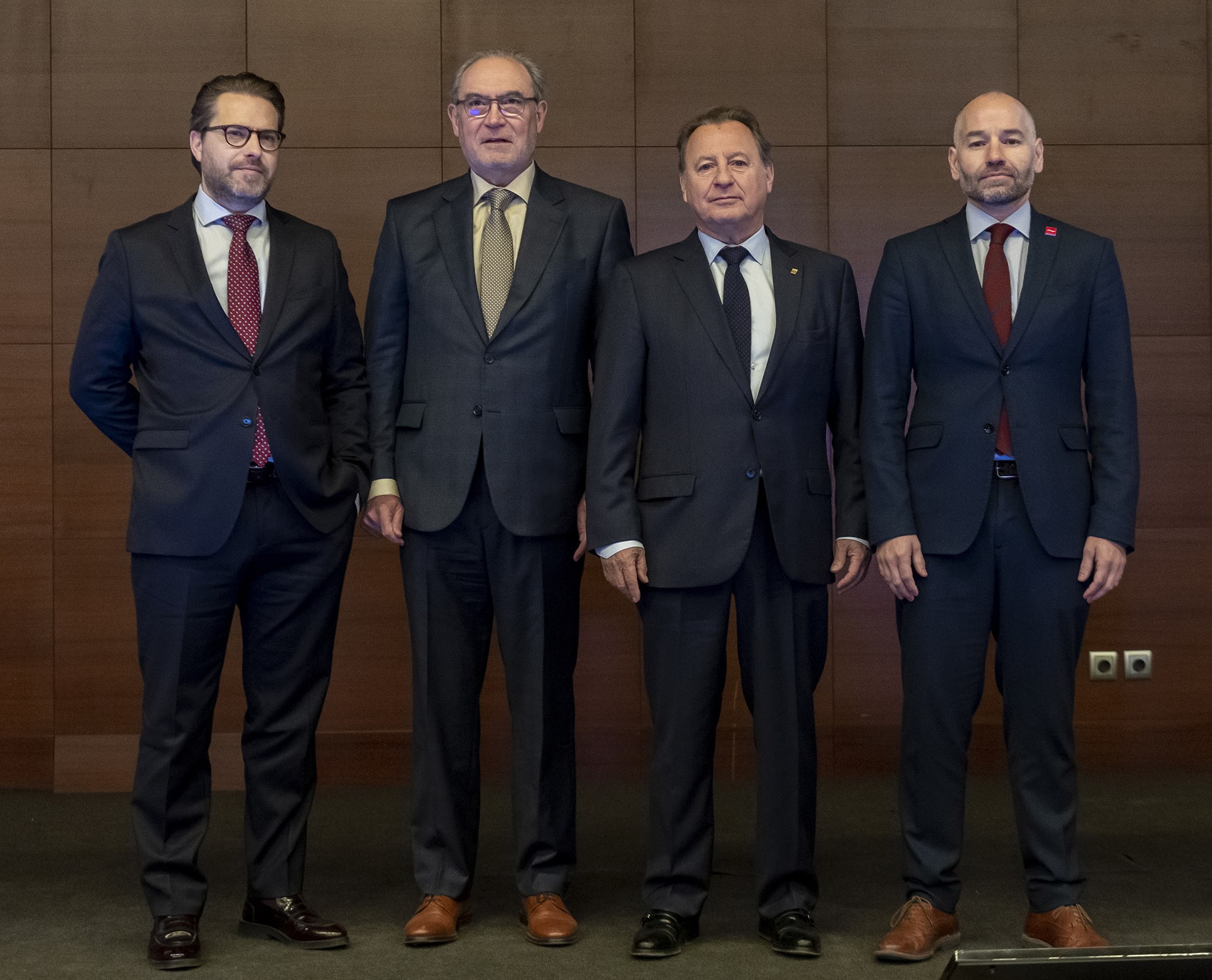 De izquierda a derecha: Miguel Nicolás Prior, Vicente Nomdedeu Lluesma, Ismael García Peris, y Alberto Echavarría. (Foto: Ascer)