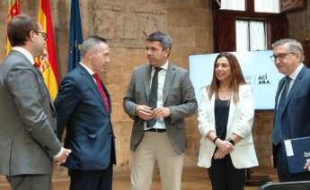 Carlos Mazón con Pepe Capilla, tras su reunión en el Palau de la Generalitat