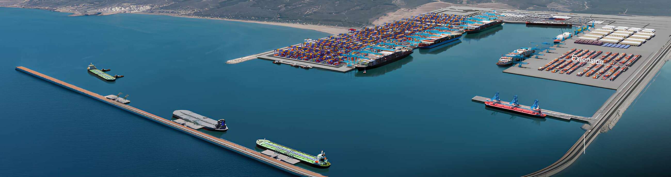 Nueva terminal de CMA CGM en el puerto de Nador, en Marruecos.