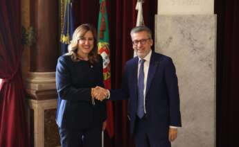 La alcaldesa de Valencia, María José Catalá, y el alcalde de Lisboa, Carlos Moedas